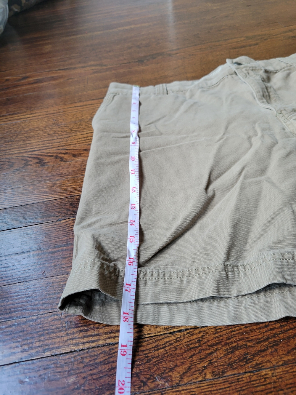 Columbia Men Size 40W 8L Flat Front Cargo Khaki Tan Shorts Workwear, Hiking - Picture 6 of 17